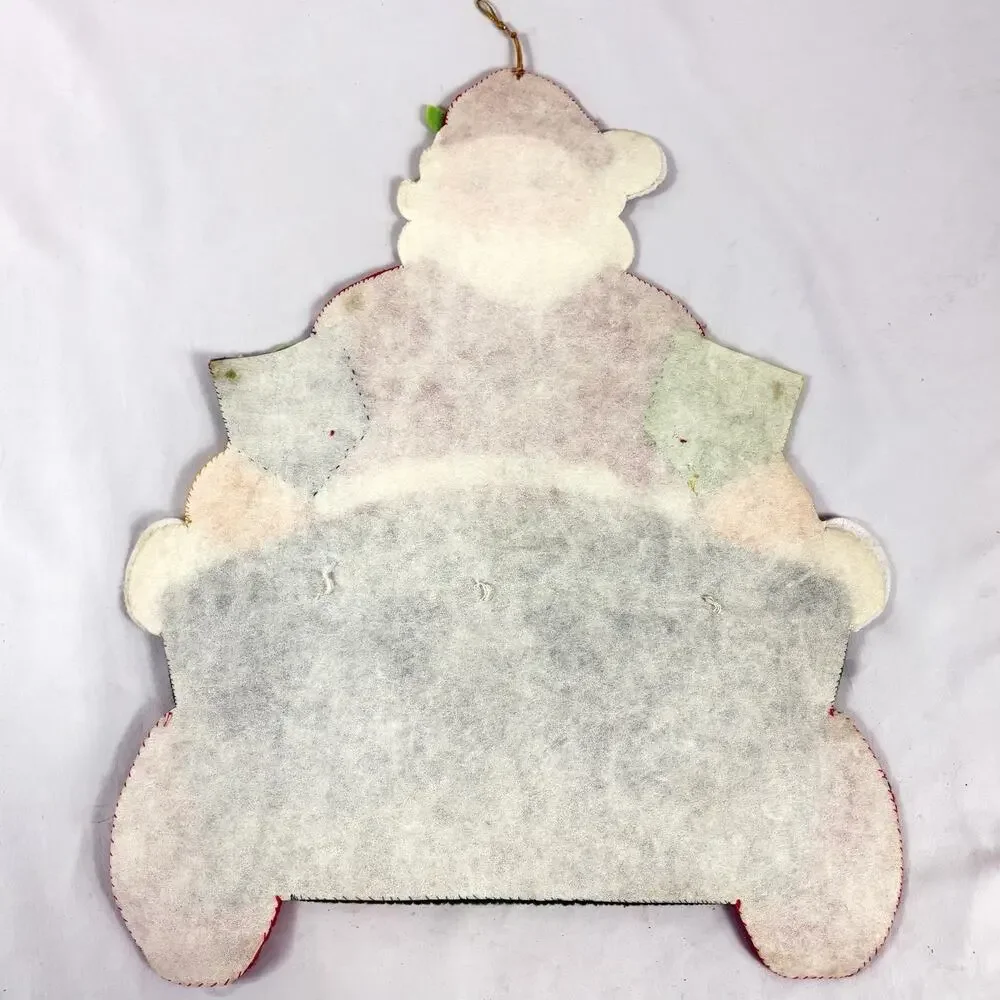 Vintage Bucilla Completed Handmade Santa's Mail Wall Hanging Felt Sequins Beads